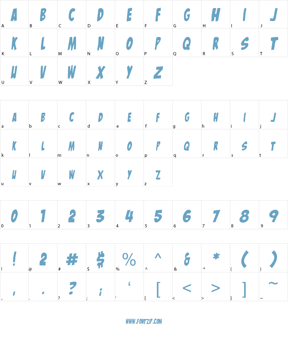 The Mighty Avengers Font Character